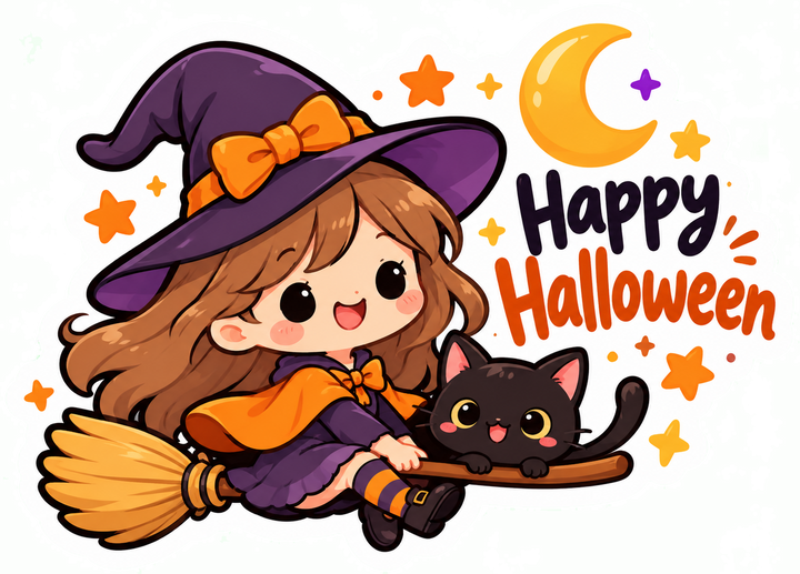 Happy Halloween (Cute Witch)